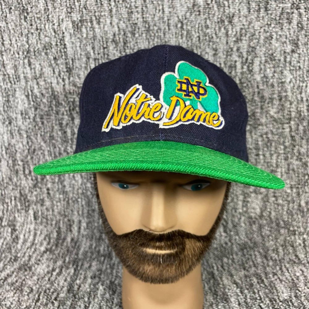 Vintage Notre Dame Fighting Irish Snapback Hat The Game Big Logo Shamrock 90s - Picture 2 of 9